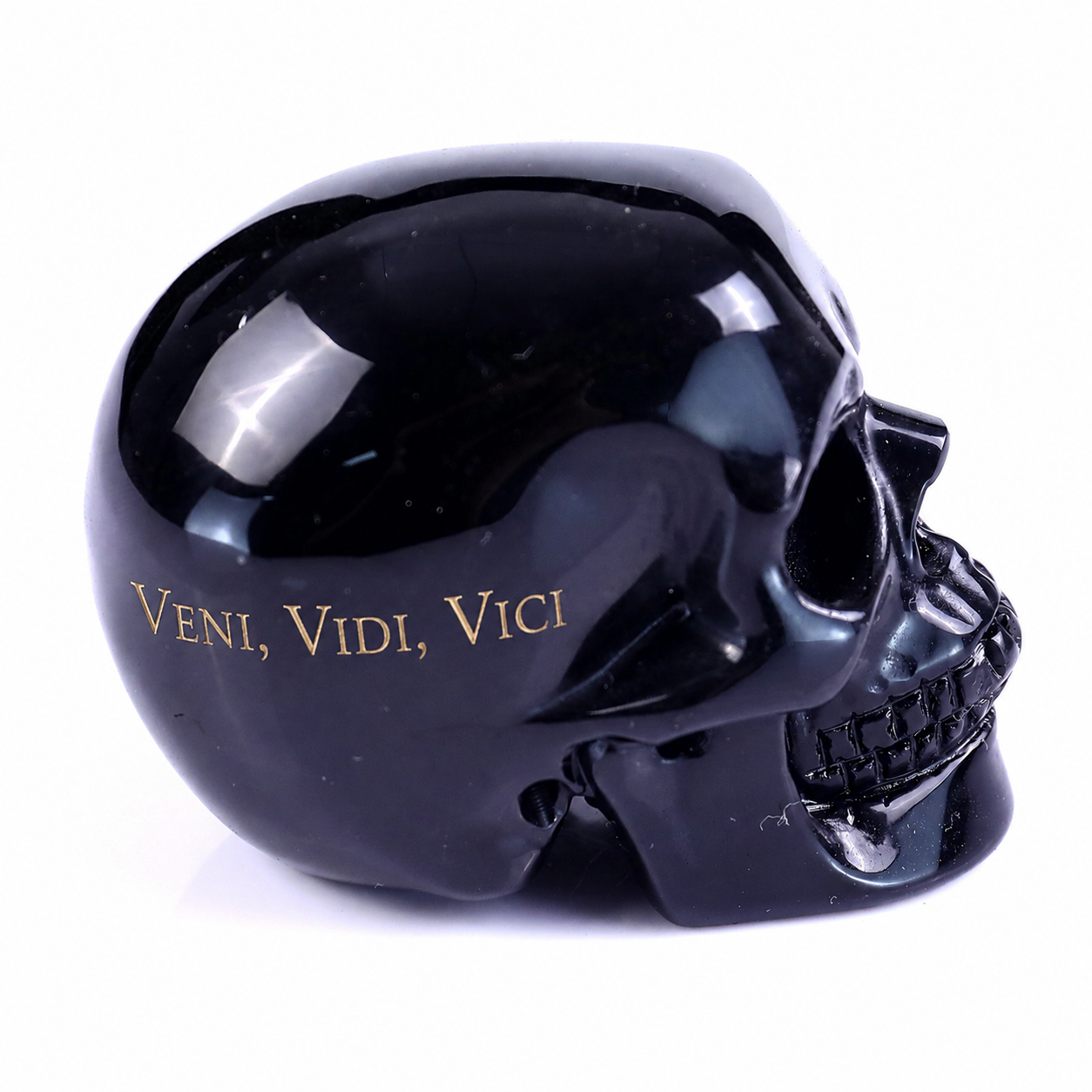 4.5 Inch Obsidian Crystal Skull – Hand Carved Protection Stone