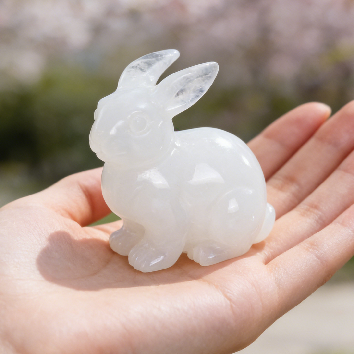 Angolan Quartz Rabbit Carving – Healing Crystal Animal