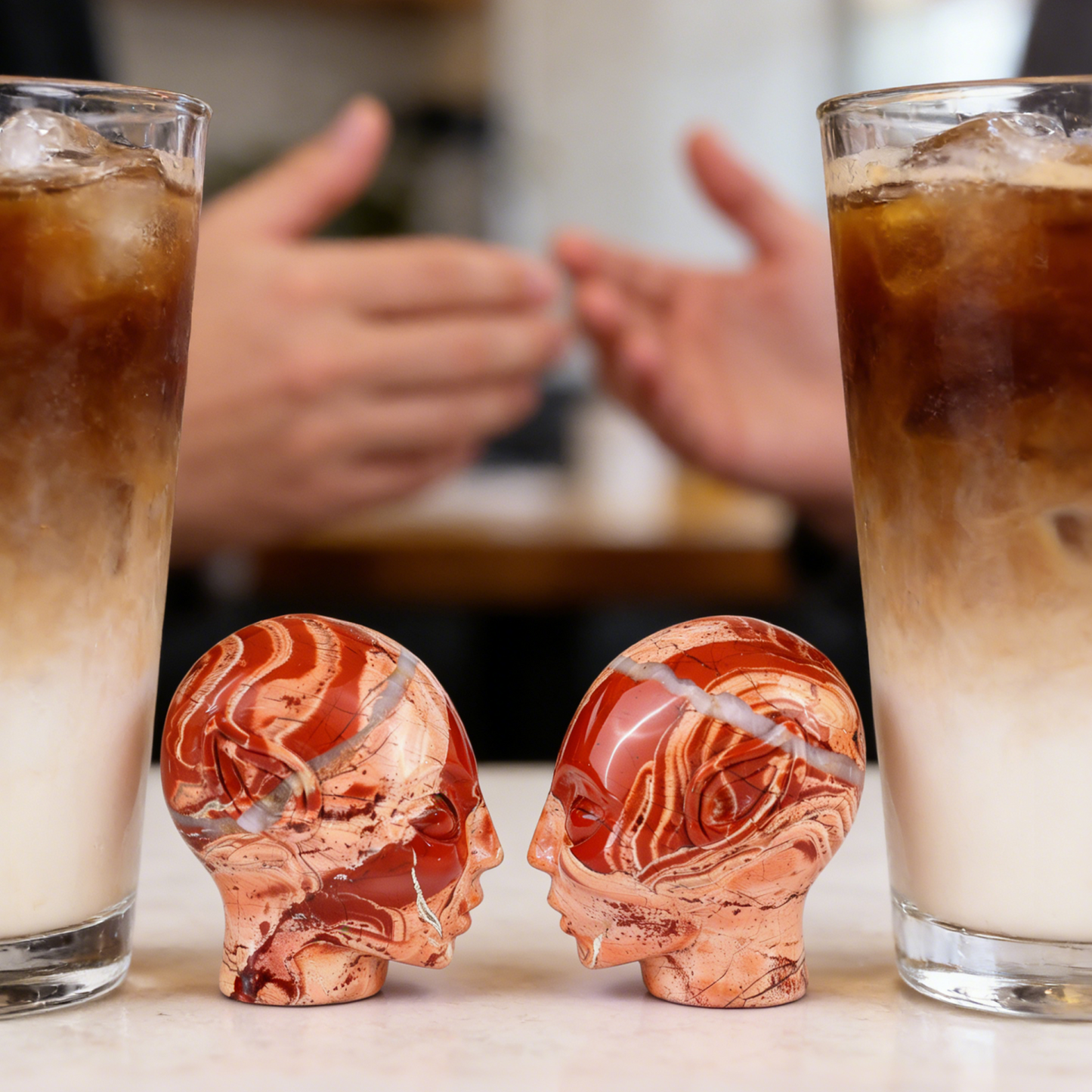 2 Inch Red Jasper Alien Crystal Skull