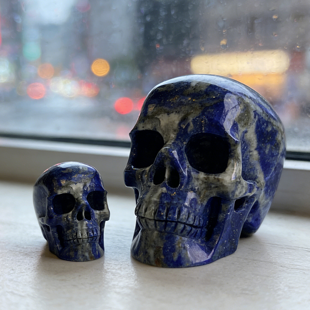2 inch Lapis Lazuli Crystal Skull – Hand Carved Natural Stone