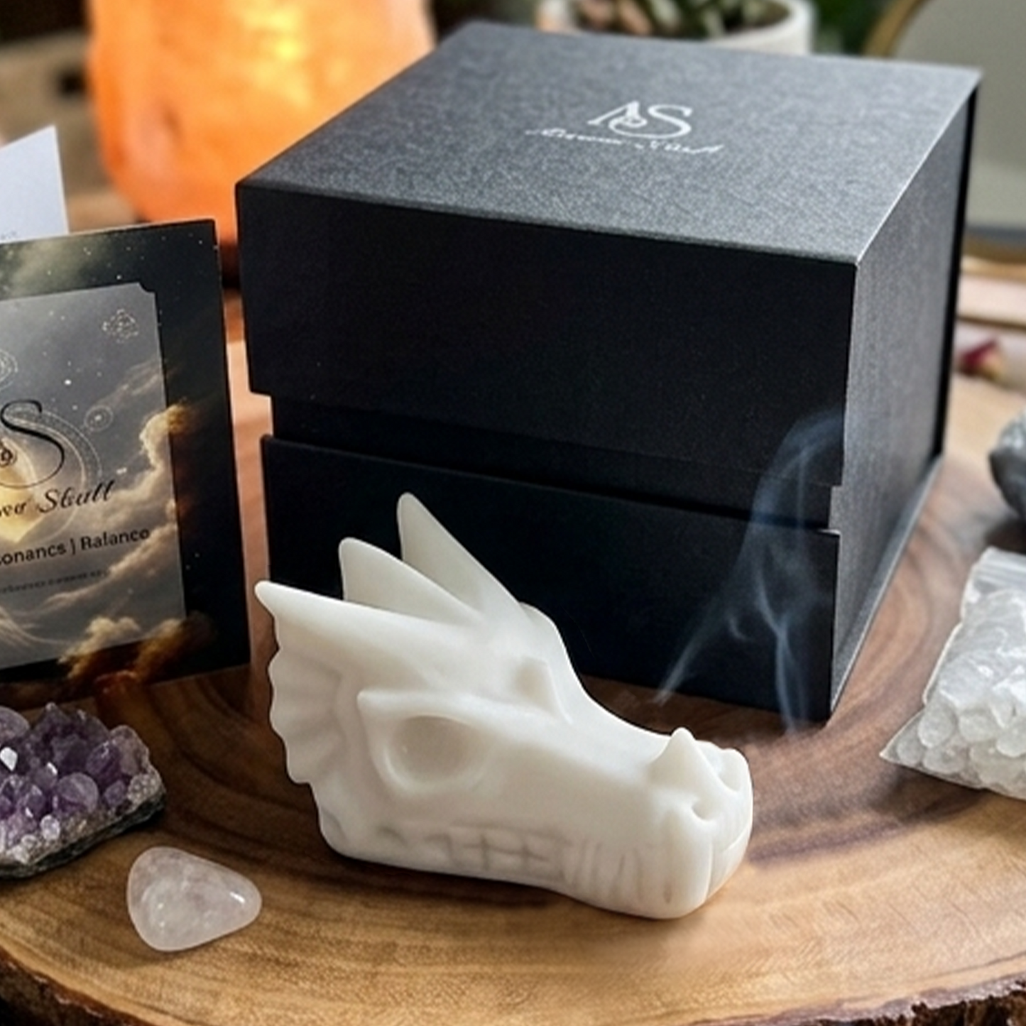 3 inch Ivory Jade Chinese Dragon Skull - Hand Carved Natrual Jade Sculpture