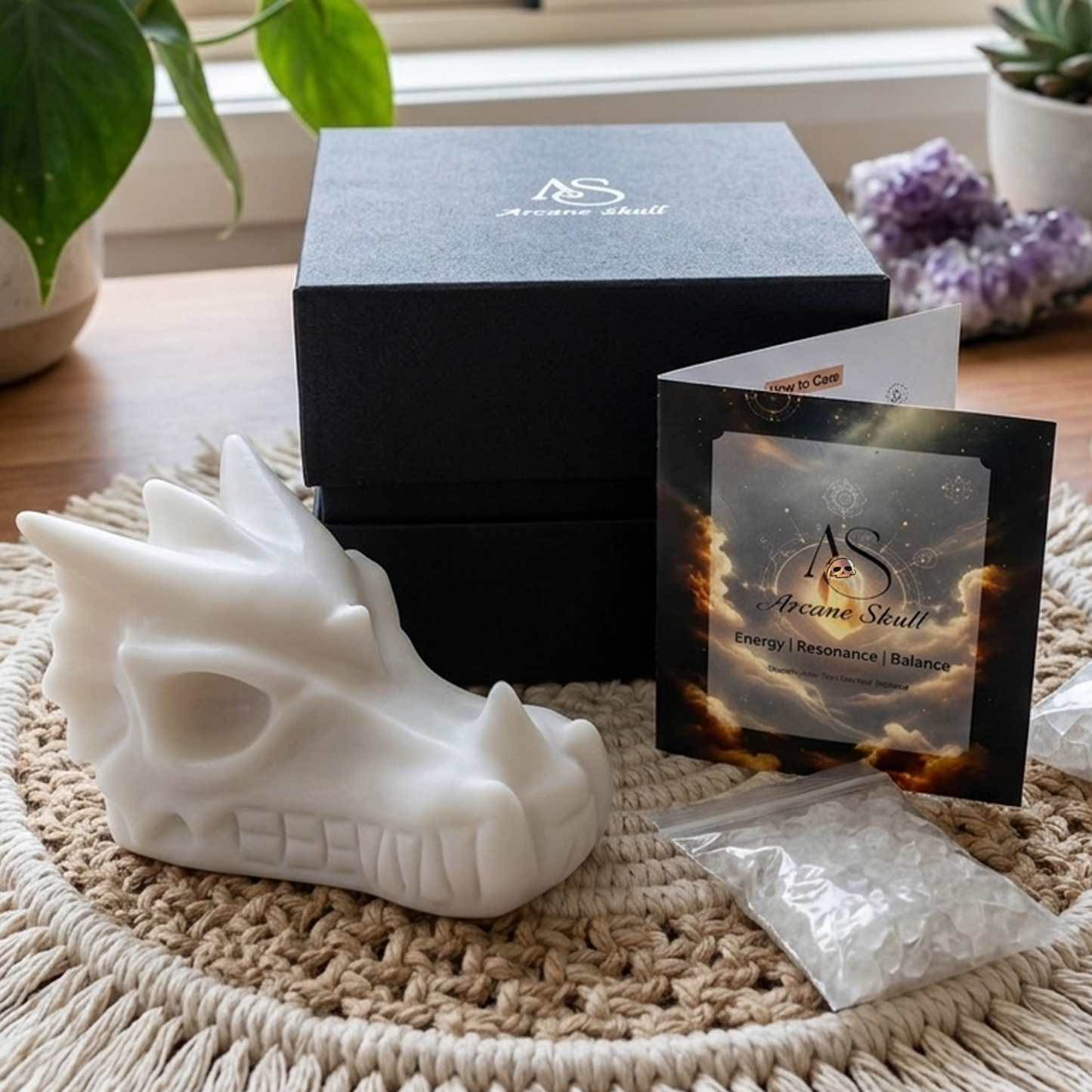 4.2 inch Ivory Jade Chinese Dragon Skull - Hand Carved Natrual Jade Sculpture