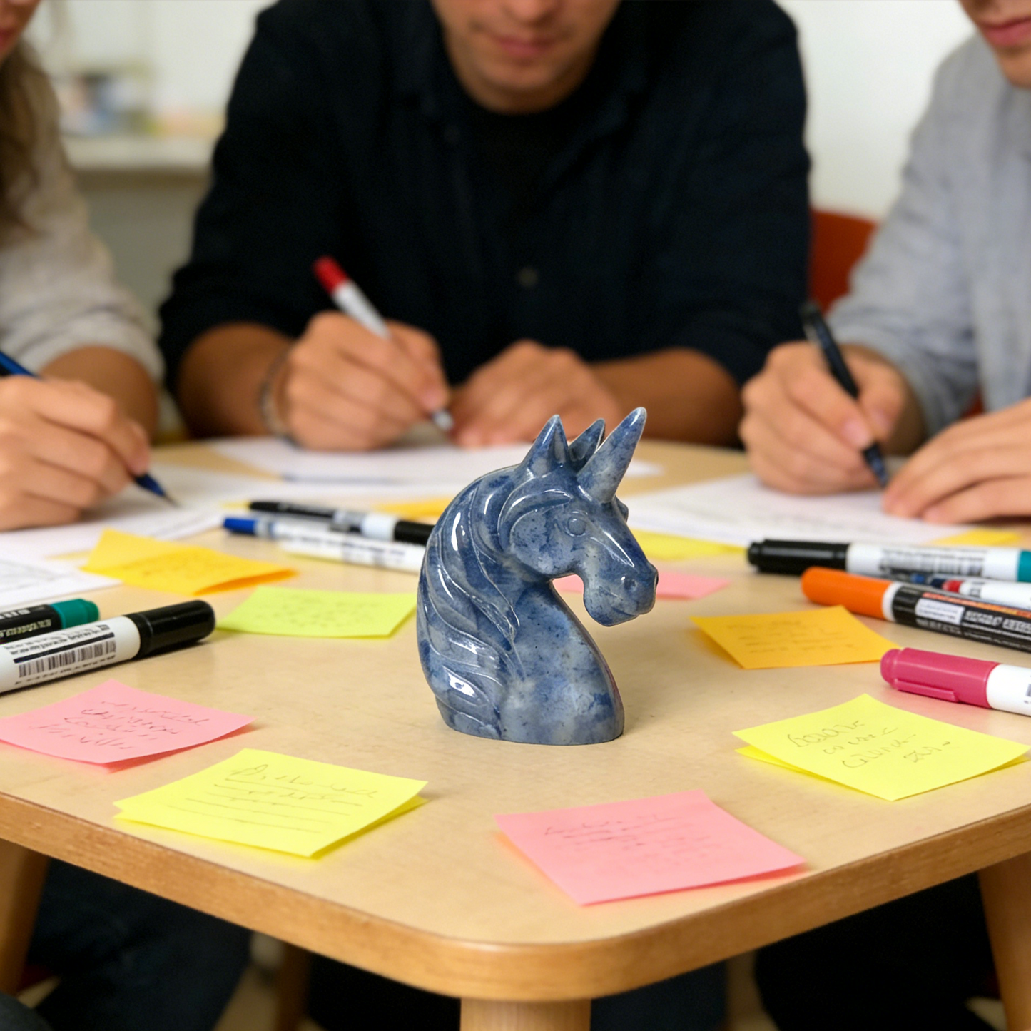 Blue Aventurine Unicorn Head Carving – Hand Carved Gemstone