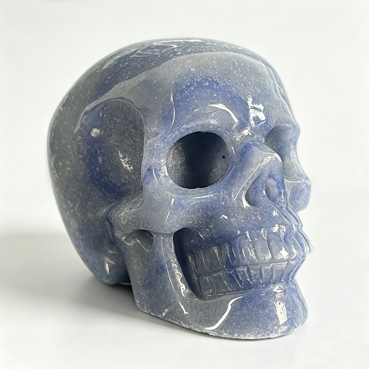 2 Zoll großer blauer Aventurin-Kristallschädel – Mini-Kristallschädel