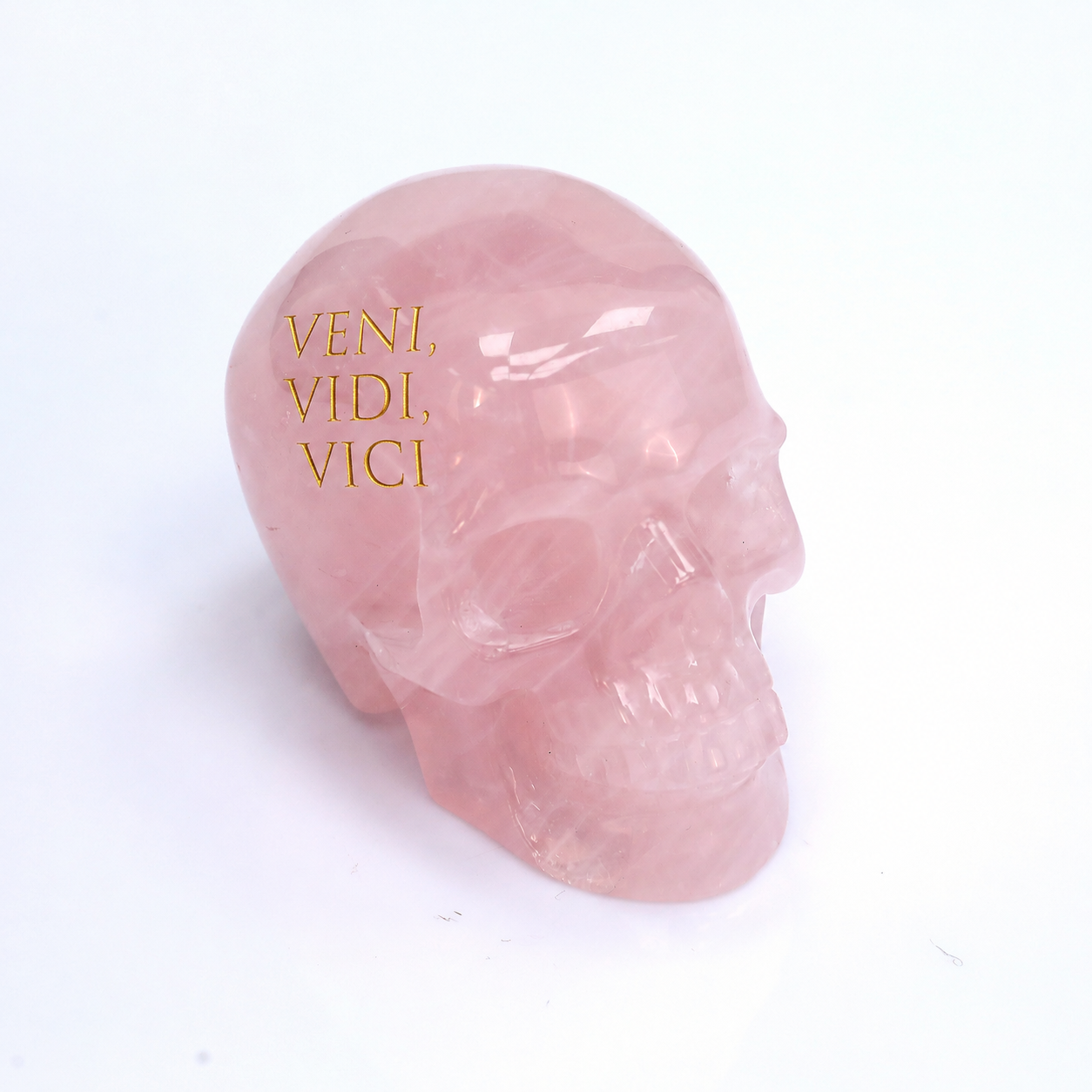 4.5 Inch Rose Quartz Crystal Skull – Hand Carved Natural Stone