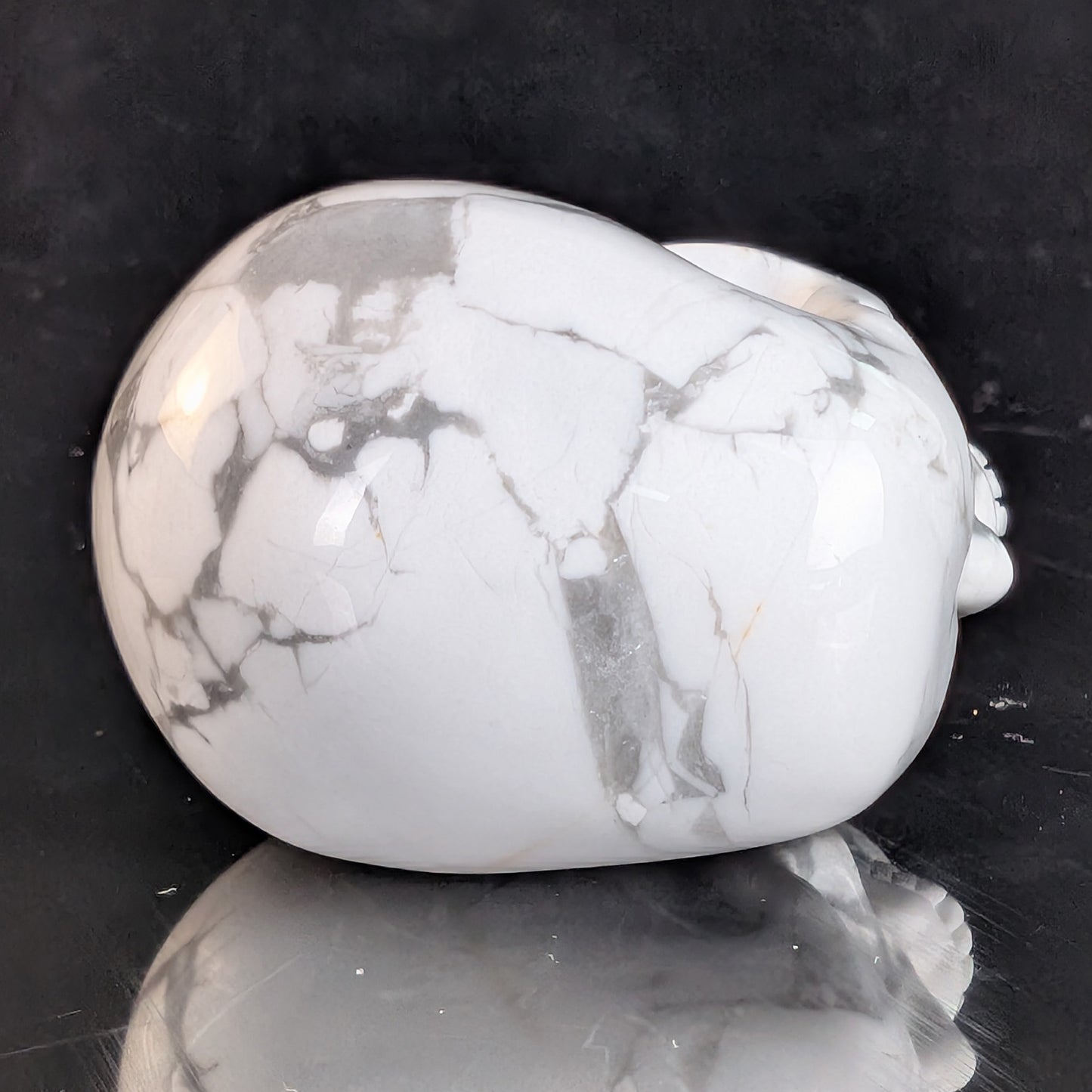 2" White Howlite Turquoise Crystal Skull – Pattern E