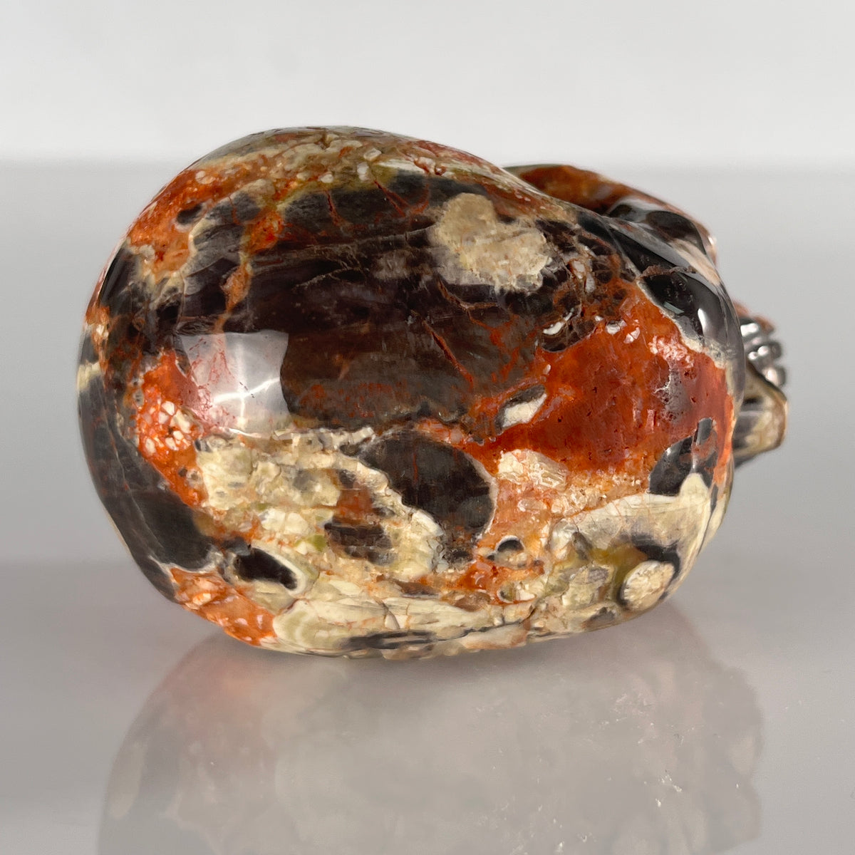 3" Money Agate Crystal Skull - Pattern A
