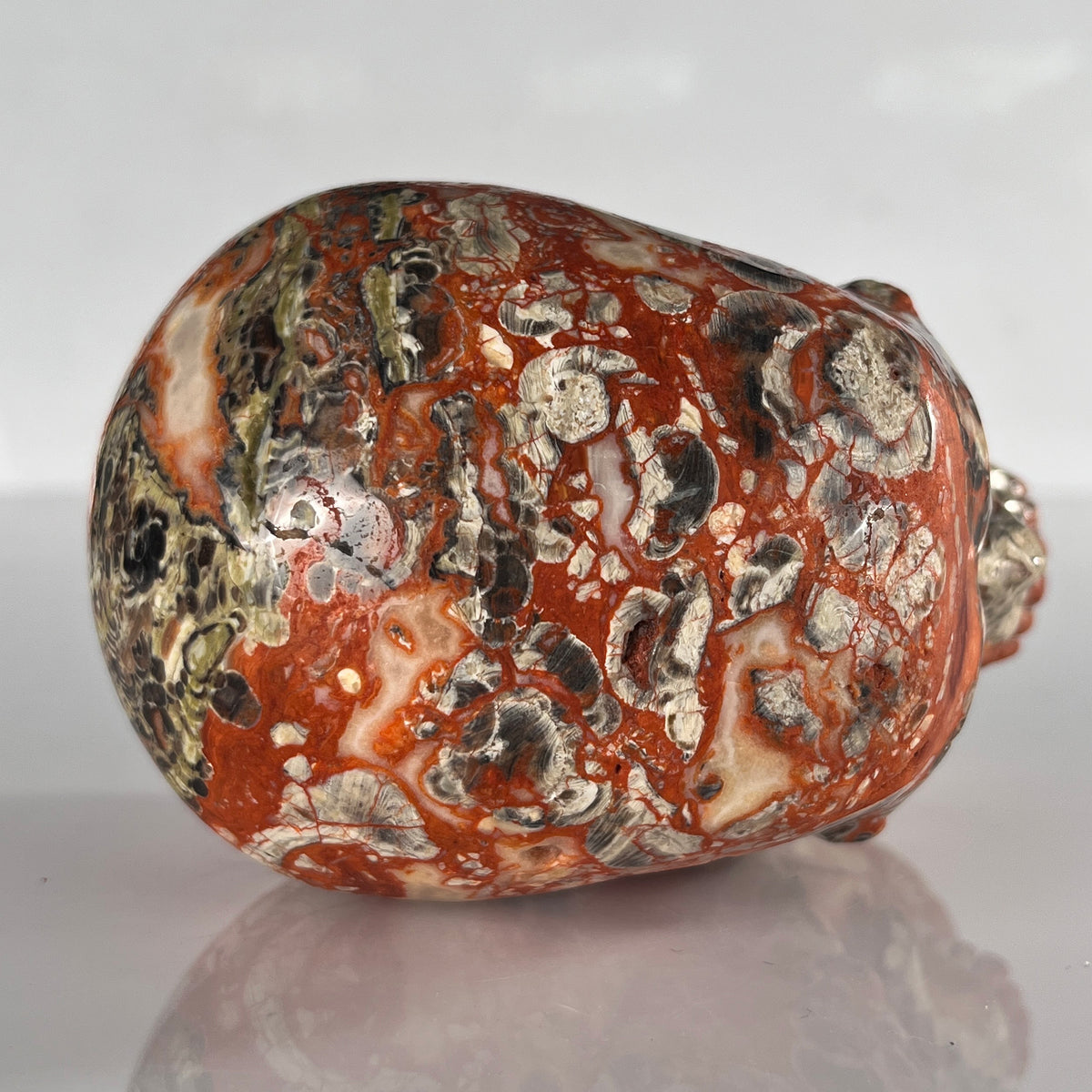 4.5" Money Agate Crystal Skull - Pattern A