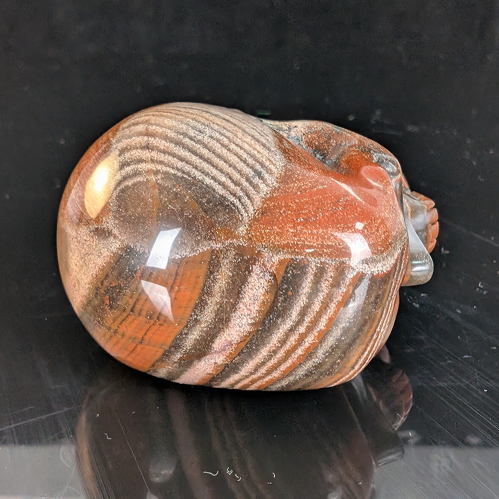 2" Red Jasper Crystal Skull - Pattern C
