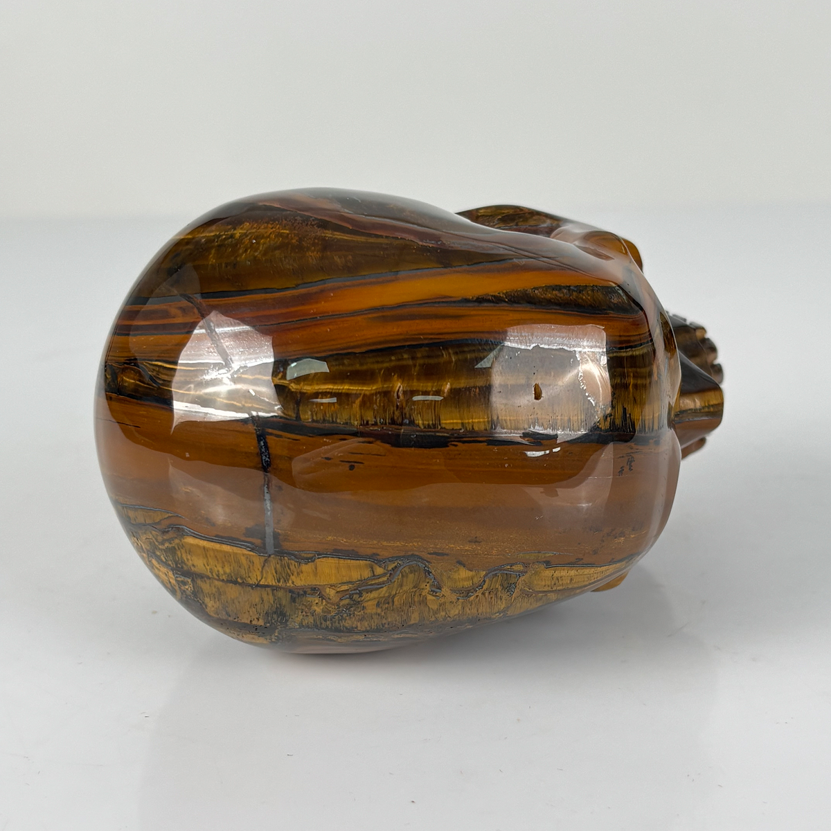 4.5" Tiger Eye Crystal Skull - Pattern B