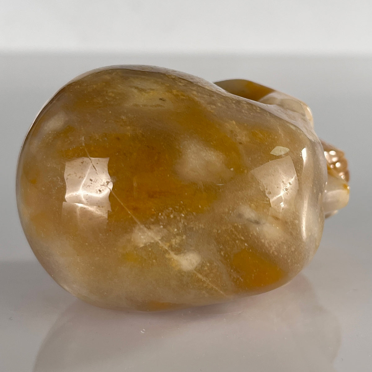3" Yellow Chalcedony Crystal Skull - Pattern A