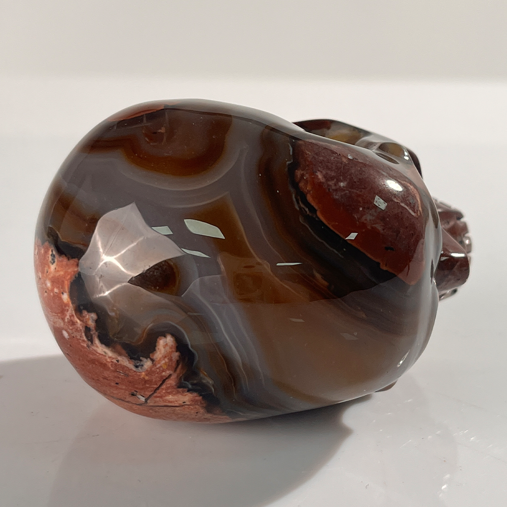 3" Volcanic Agate Crystal Skull