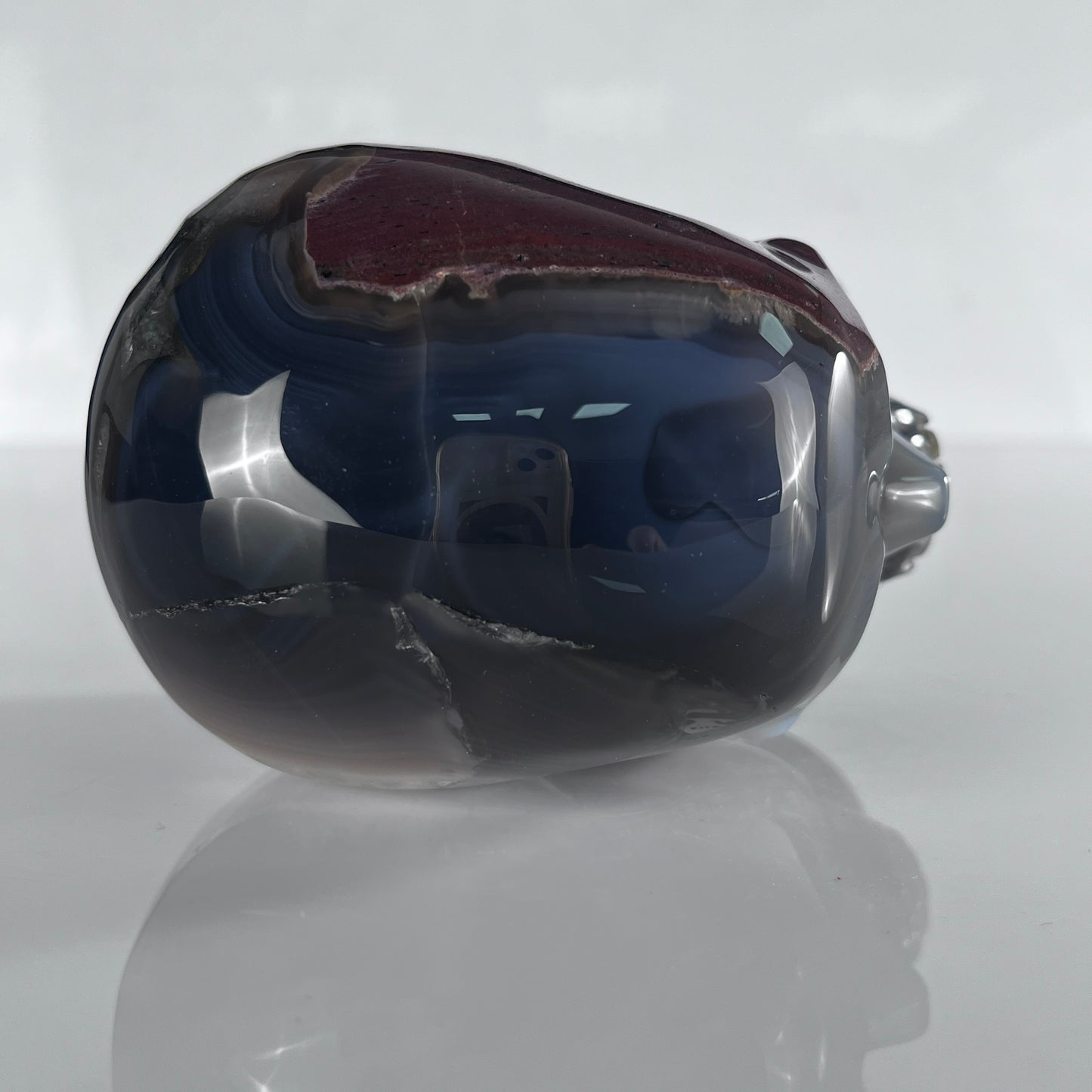 4.5" Volcanic Agate Crystal Skull