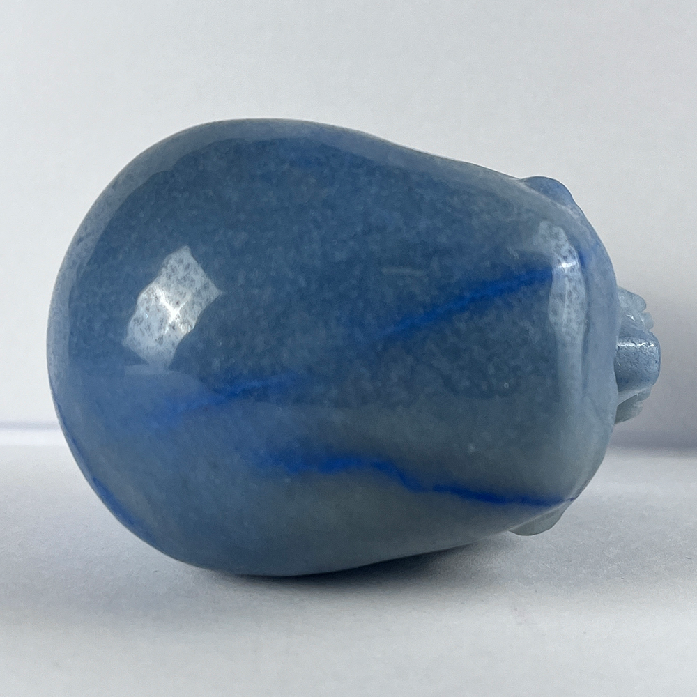 3" Blue Aventurine Crystal Skull-- Pattern B