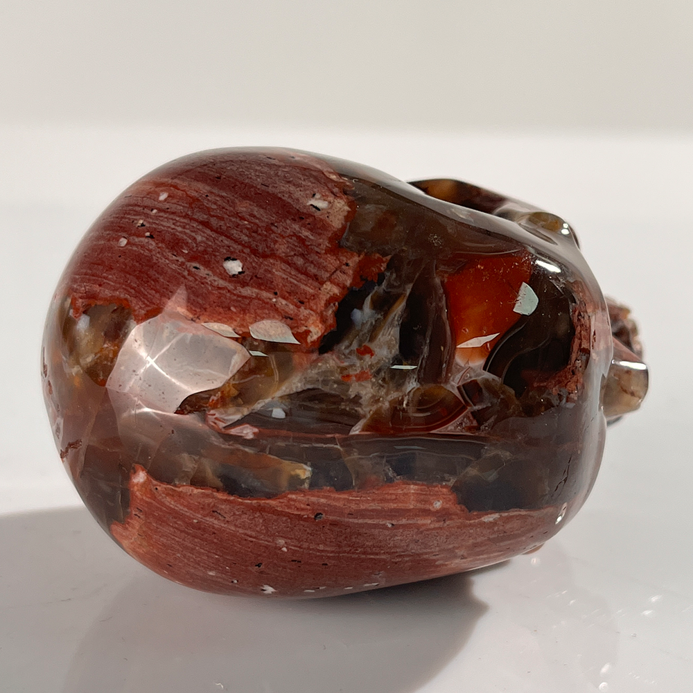 3" Volcanic Agate Crystal Skull