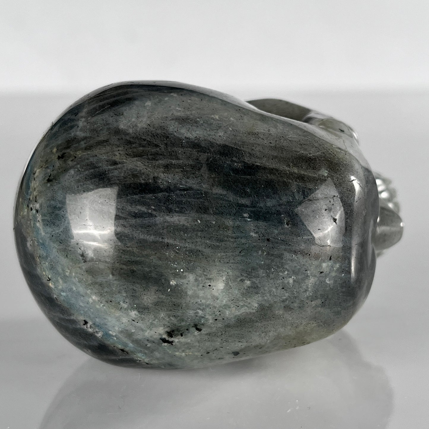 3 Inch Grey Labradorite Crystal Skull – Hand Carved Natural Stone