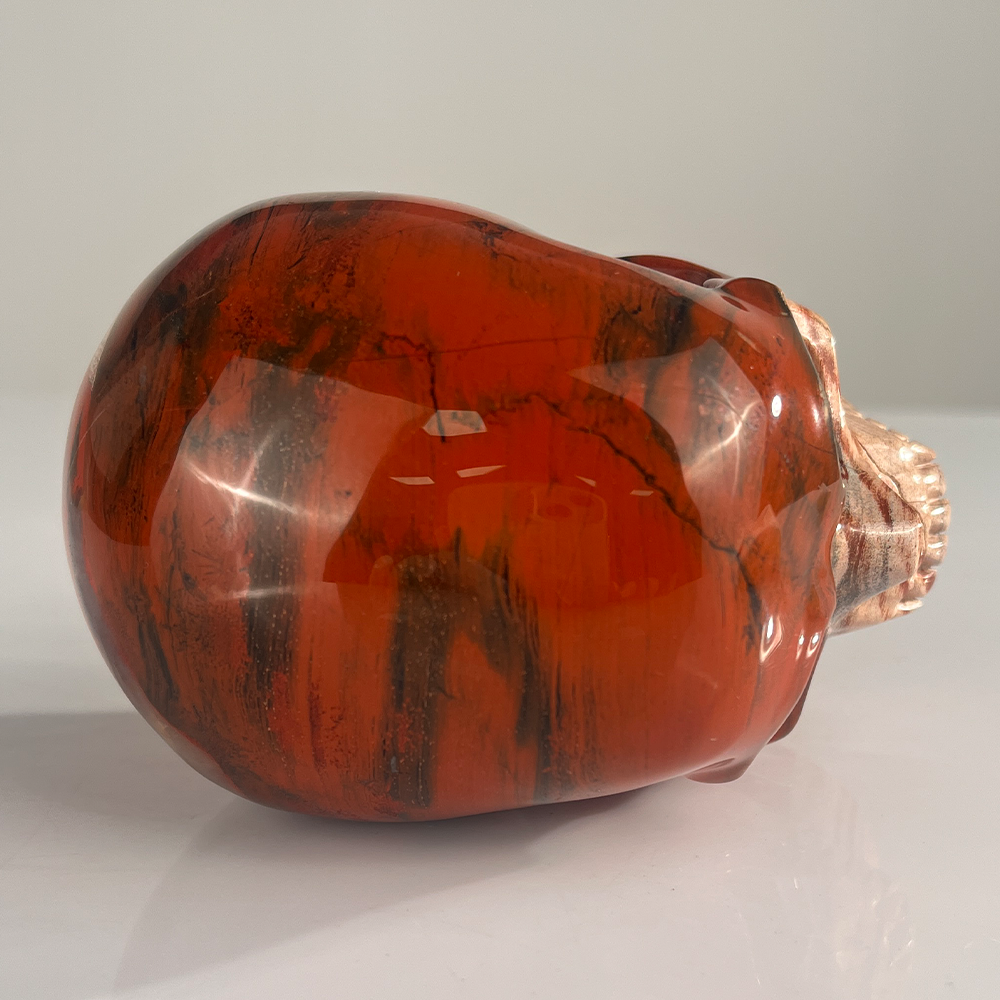 4.5" Red Jasper Crystal Skull - Pattern A