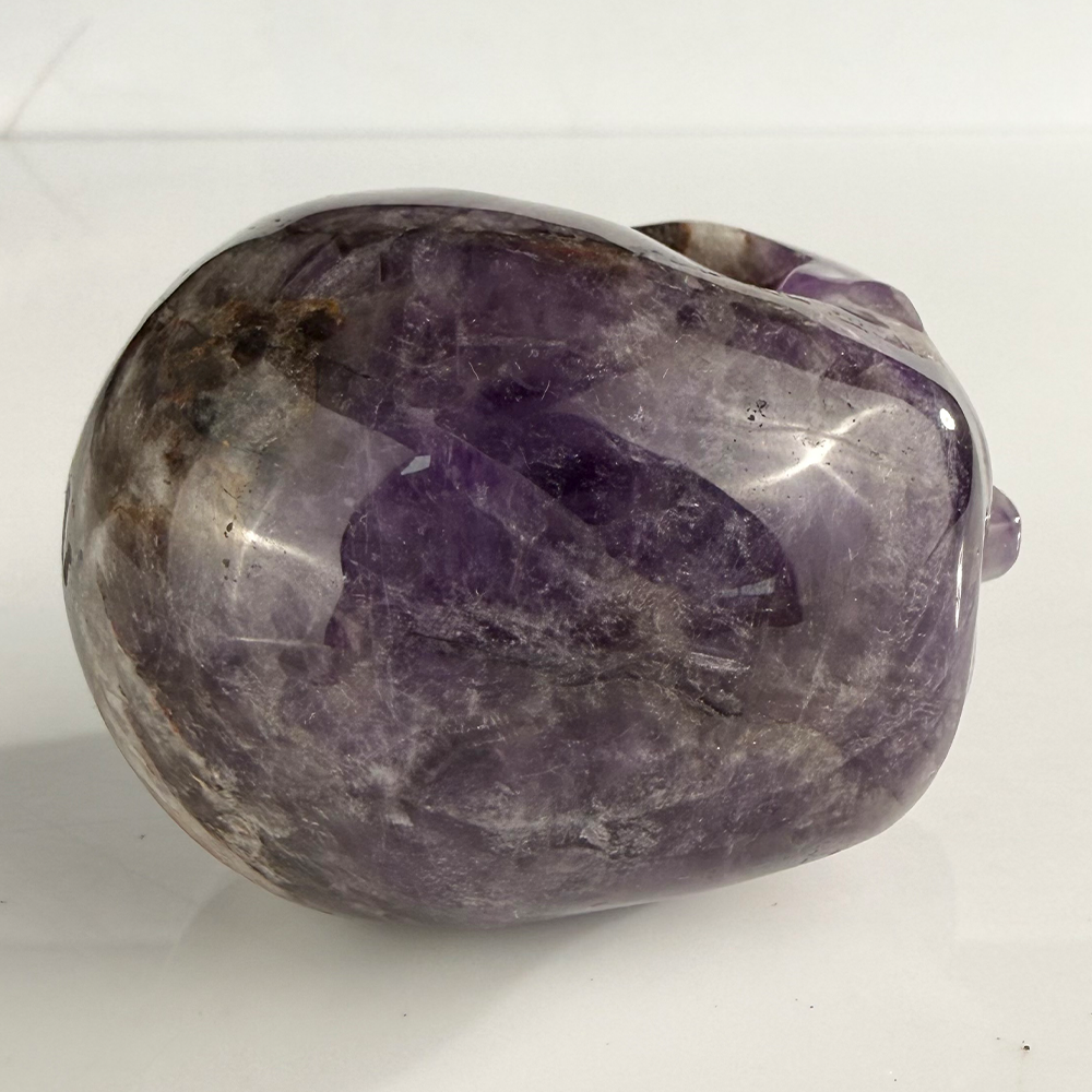 7,6 cm großer Amethyst-Kristallschädel – handgeschnitzter Heilstein