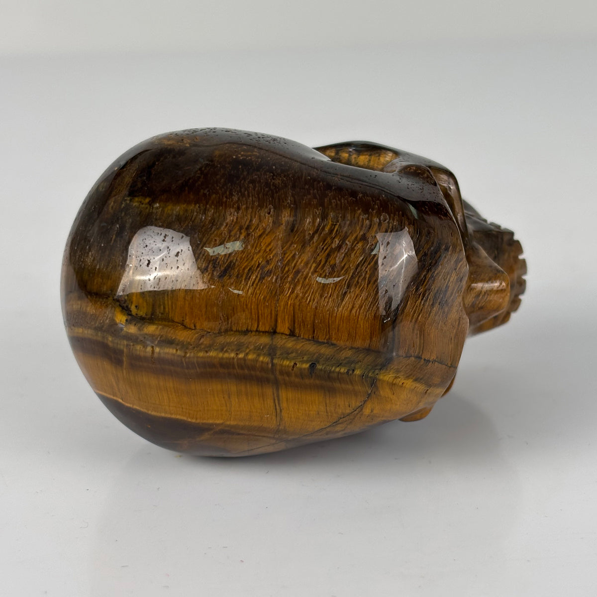 3" Tiger Eye Crystal Skull - Pattern E