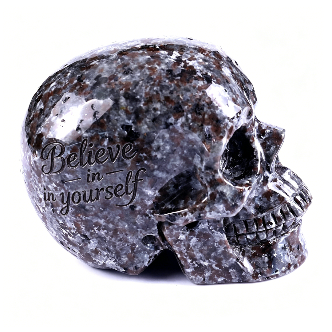 3 inch Yooperlite Crystal Skull - Hand Carved Natural Stone
