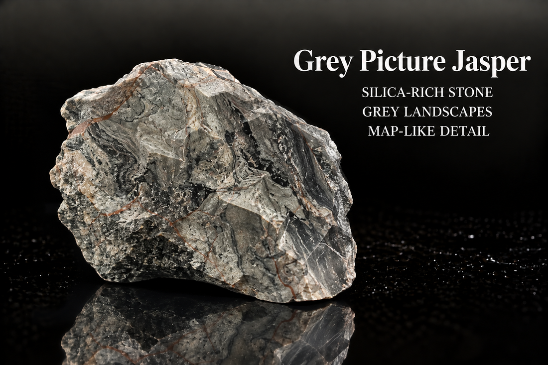 Grey Picture Jasper: Landscape Patterns, Structure, and Carving
