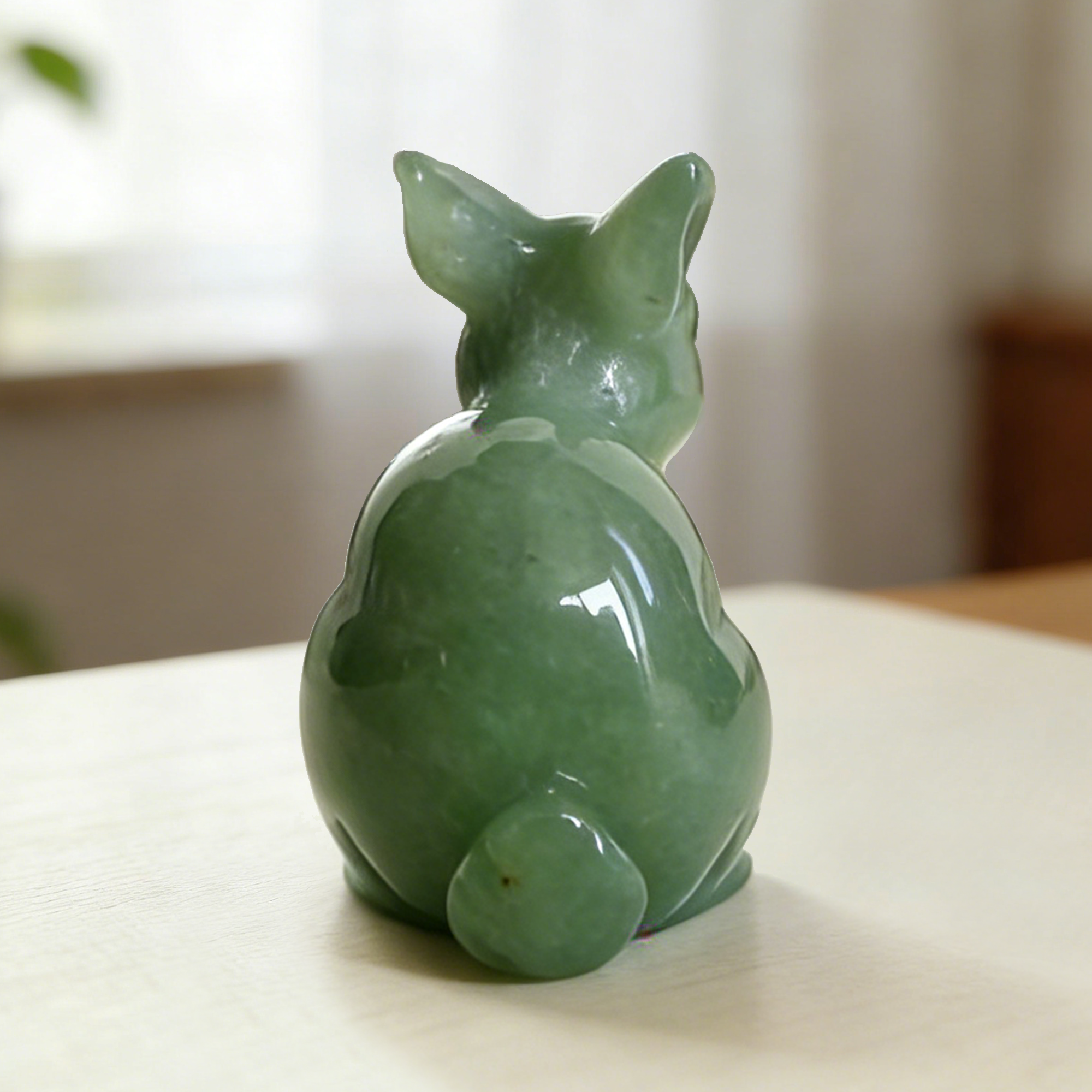 Green Aventurine Rabbit Carving – Lucky Stone Sculpture