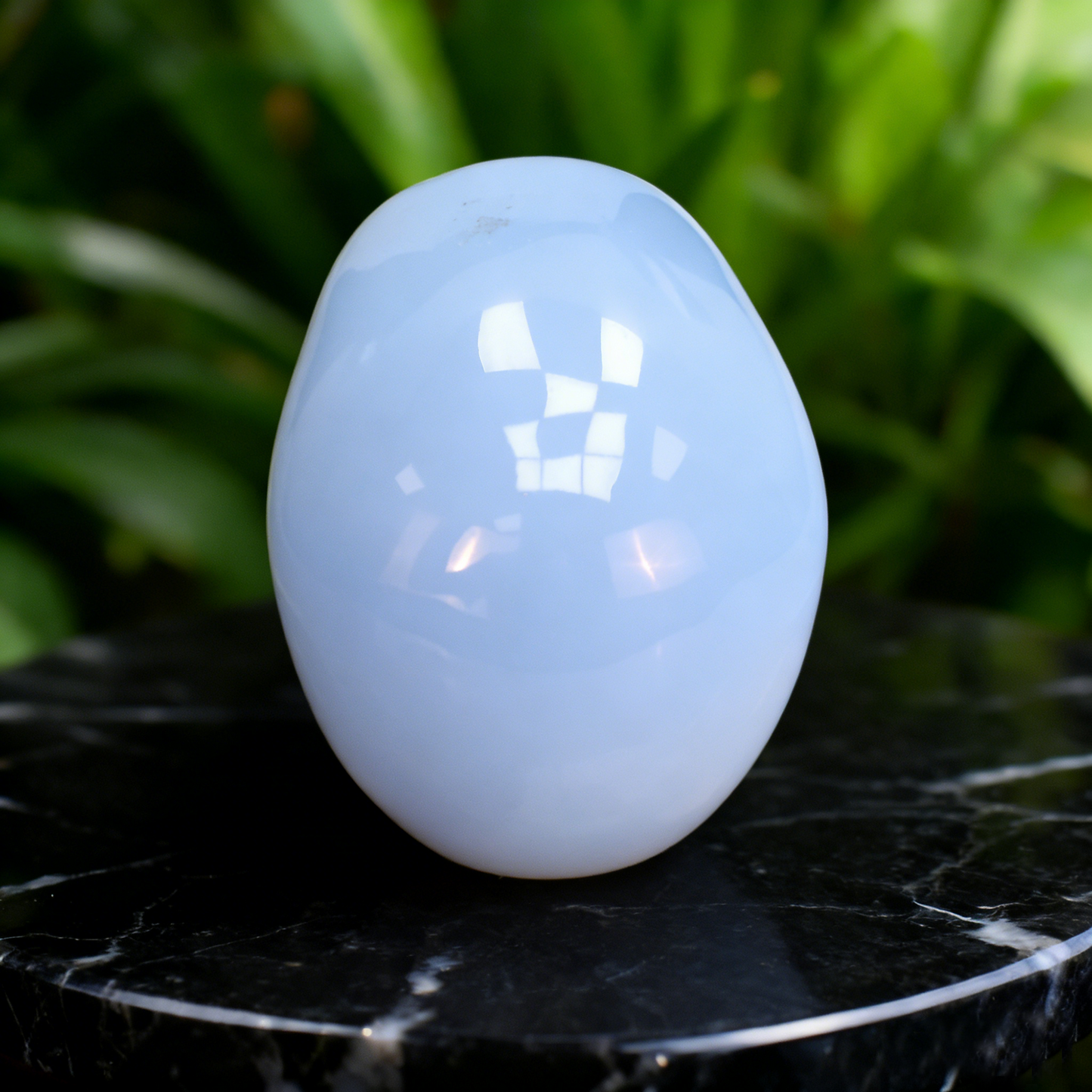 3 Inch Blue Chalcedony Crystal Skull – Hand Carved Natural Stone