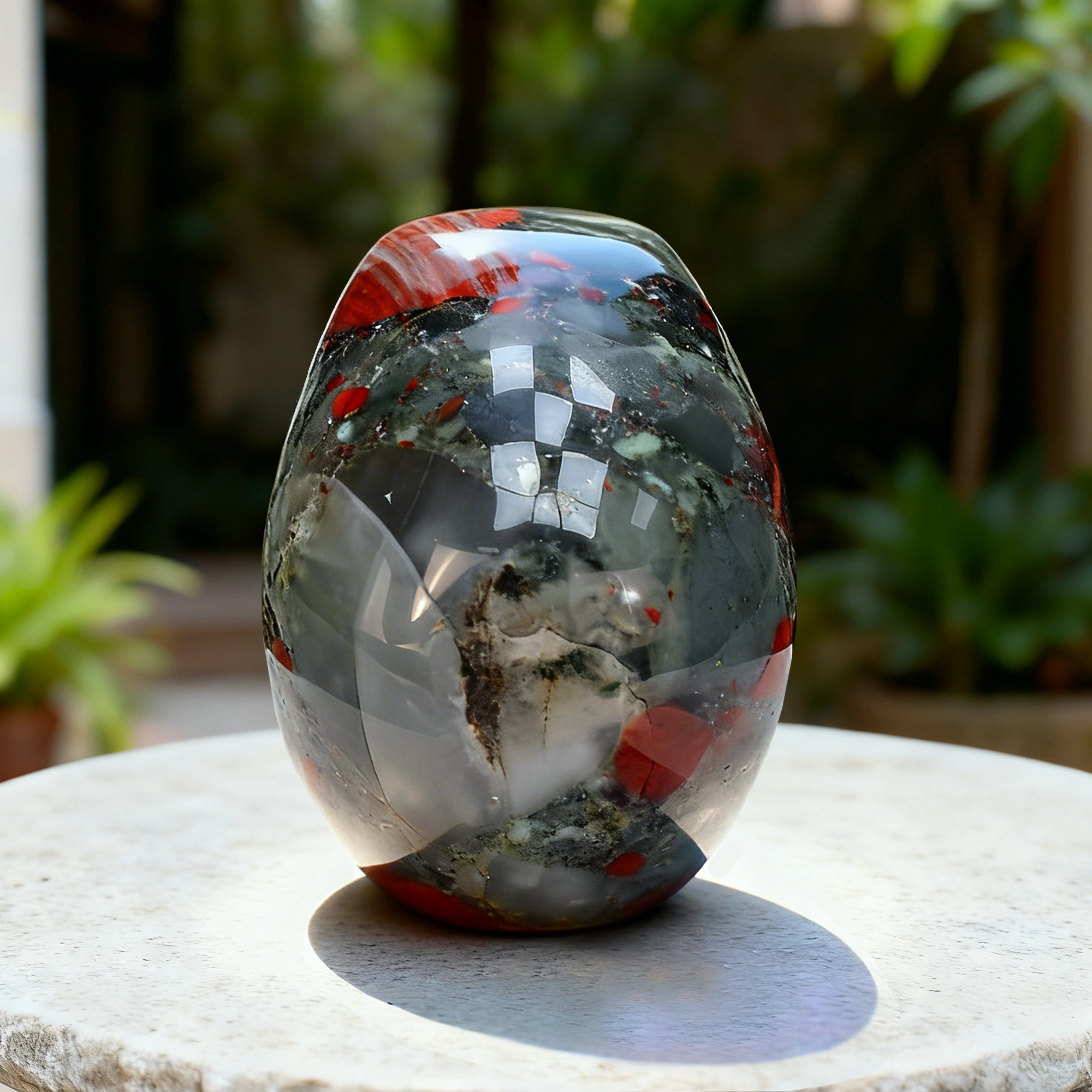 2 Inch African Bloodstone Crystal Skull – Mini Gemstone Skull