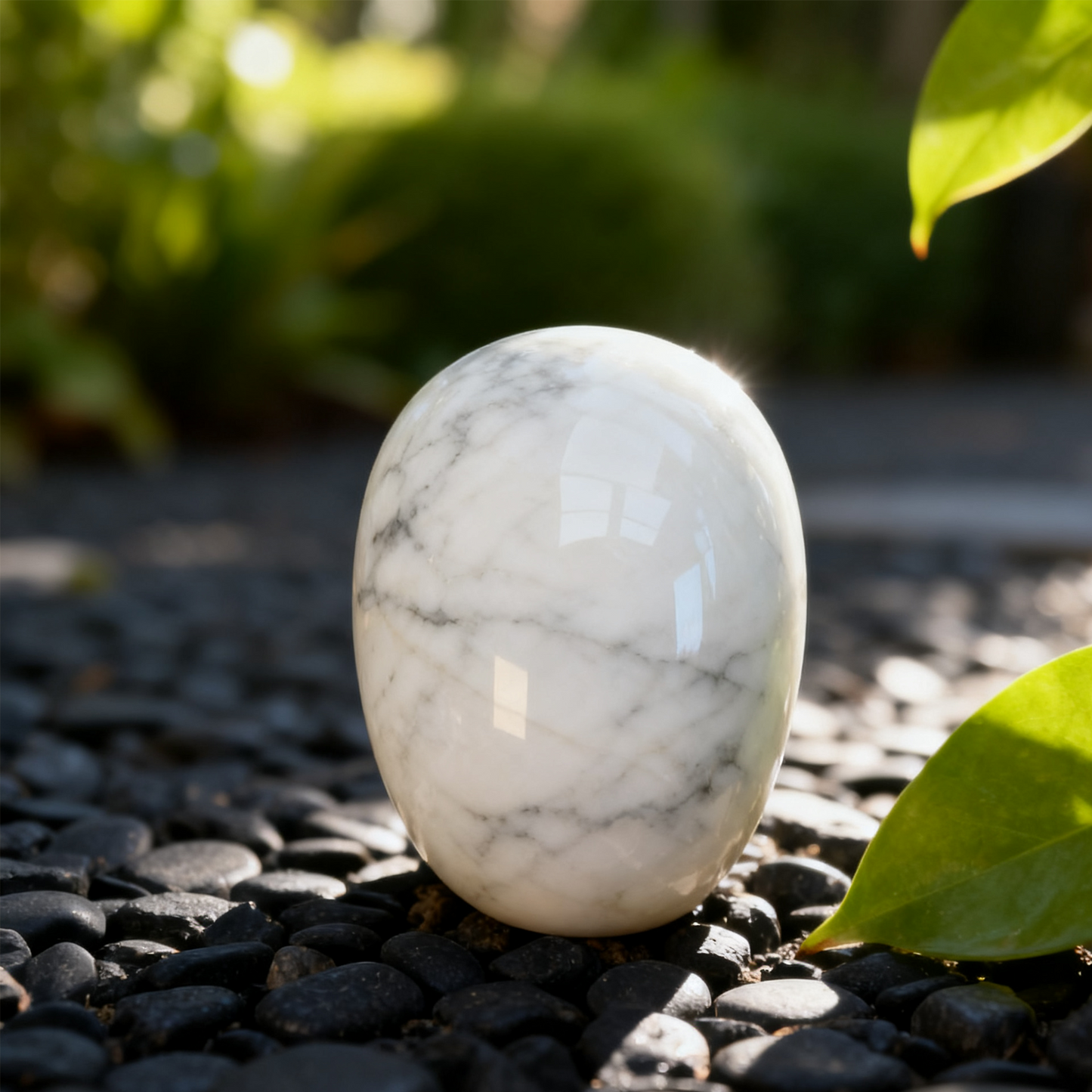 3 Inch White Howlite Turquoise Crystal Skull