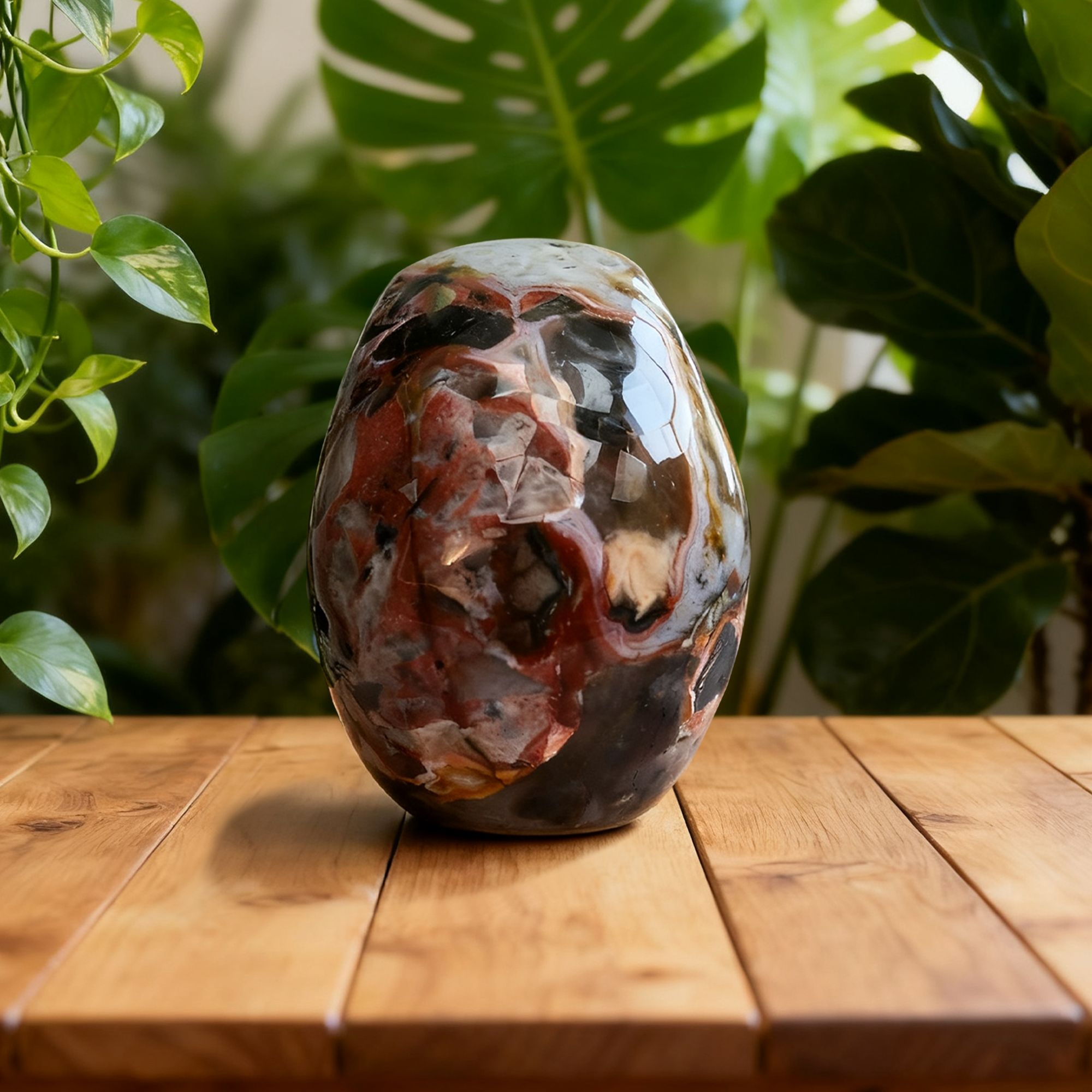 2 Inch Red Crazy Lace Agate Crystal Skull – Mini Gemstone Skull