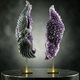 Large Amethyst Cluster Owl Sculpture - Hand Carved Natural Stone