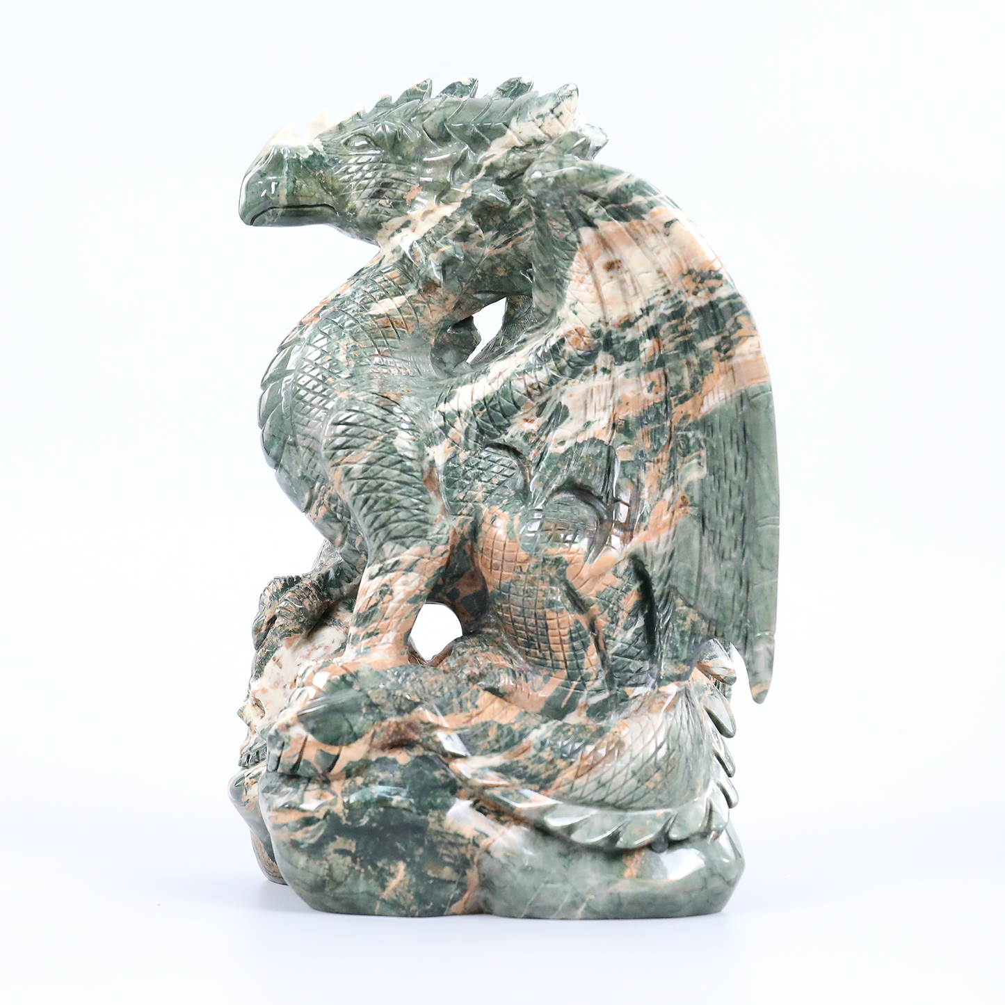 Lapis Winged Dragon on Skull