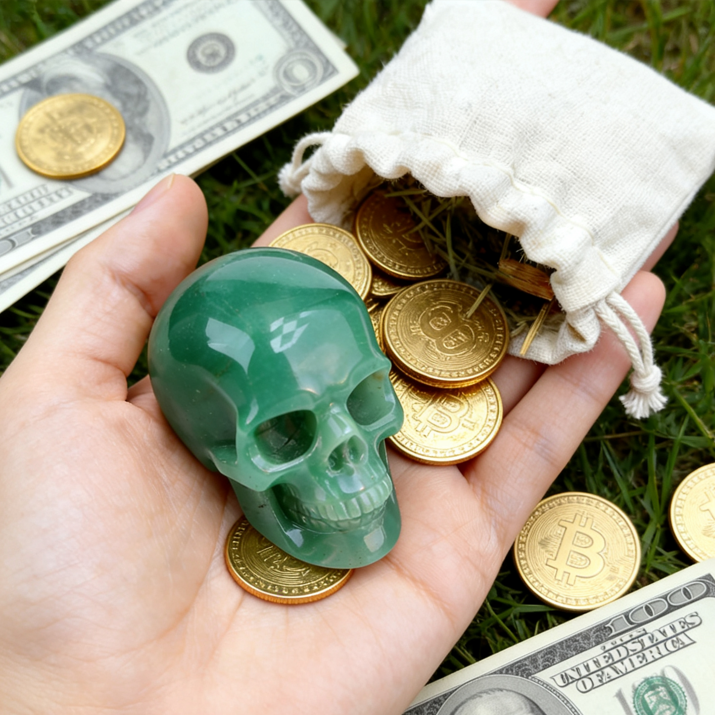 2 Inch Green Aventurine Crystal Skull – Mini Gemstone Skull