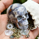 2 Inch Blue Flower Agate Crystal Skull – Mini Gemstone Skull