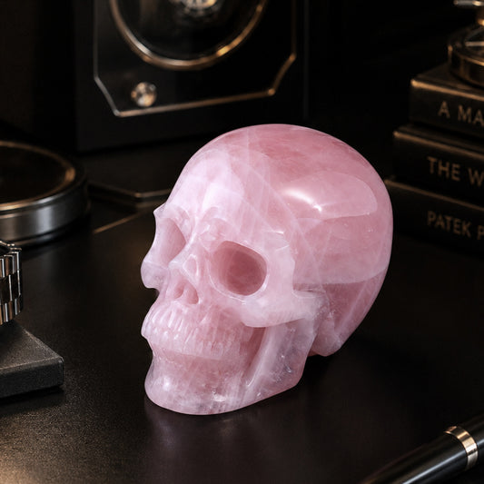4.5" Rose Quartz Crystal Skull