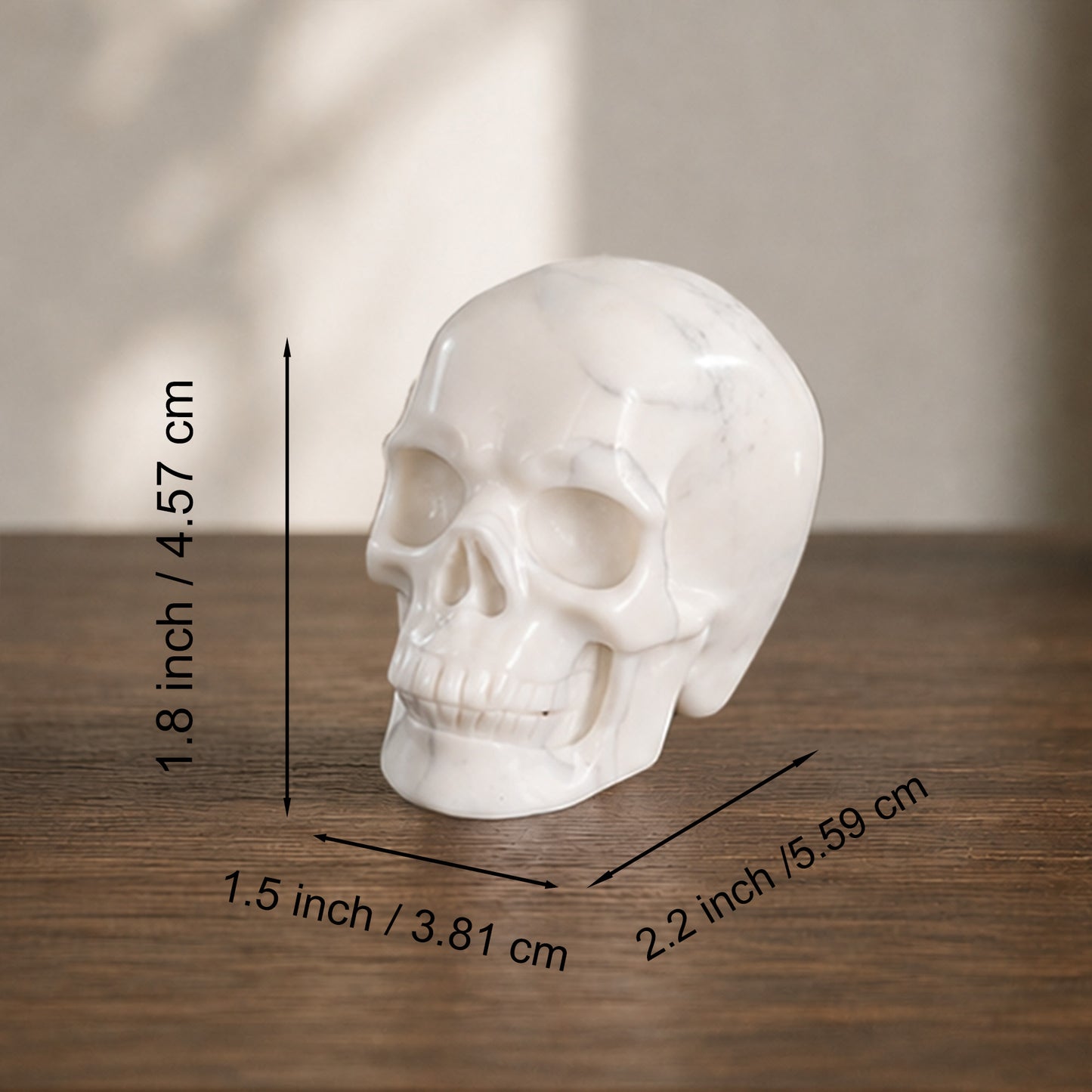 2 Inch Ivory Jade Crystal Skull – Hand Carved Natural Stone