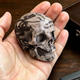2 Inch Black Crazy Lace Agate Crystal Skull – Hand Carved Natural Stone