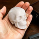 2 Inch Ivory Jade Crystal Skull – Hand Carved Natural Stone