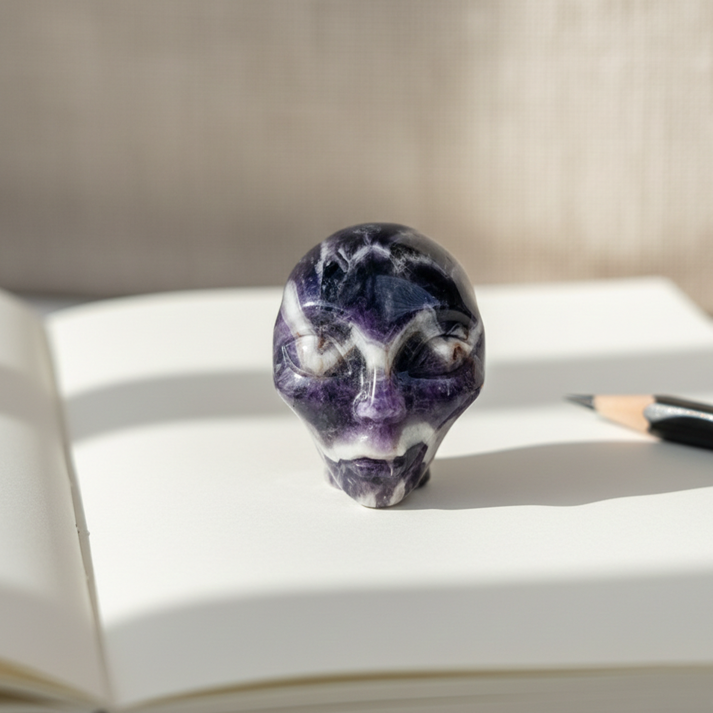 2 Inch Dream Amethyst Alien Crystal Skull