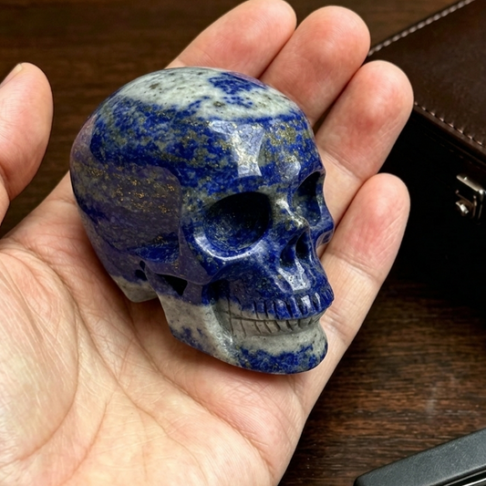 2 inch Lapis Lazuli Crystal Skull – Hand Carved Natural Stone