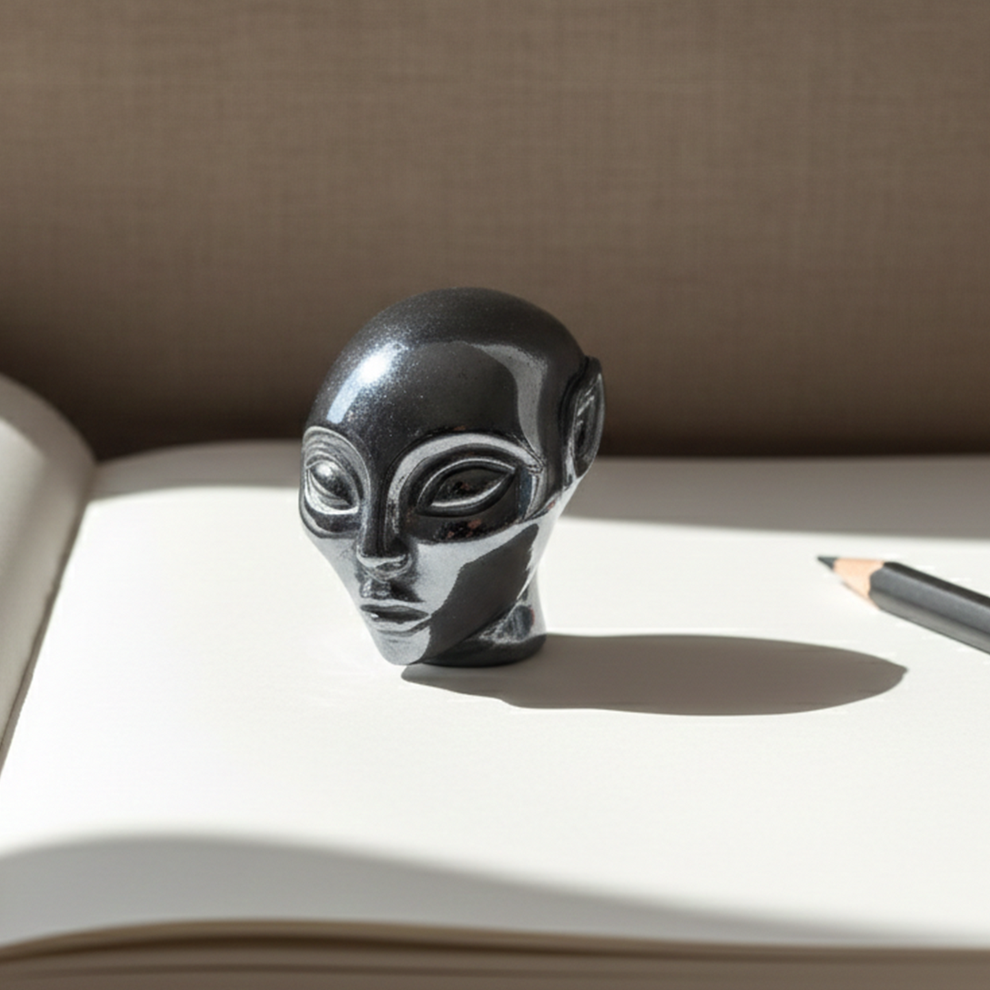 2 Inch Tektite Alien Crystal Skull