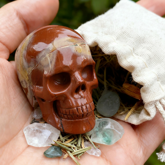2 Inch Red Jasper Crystal Skull