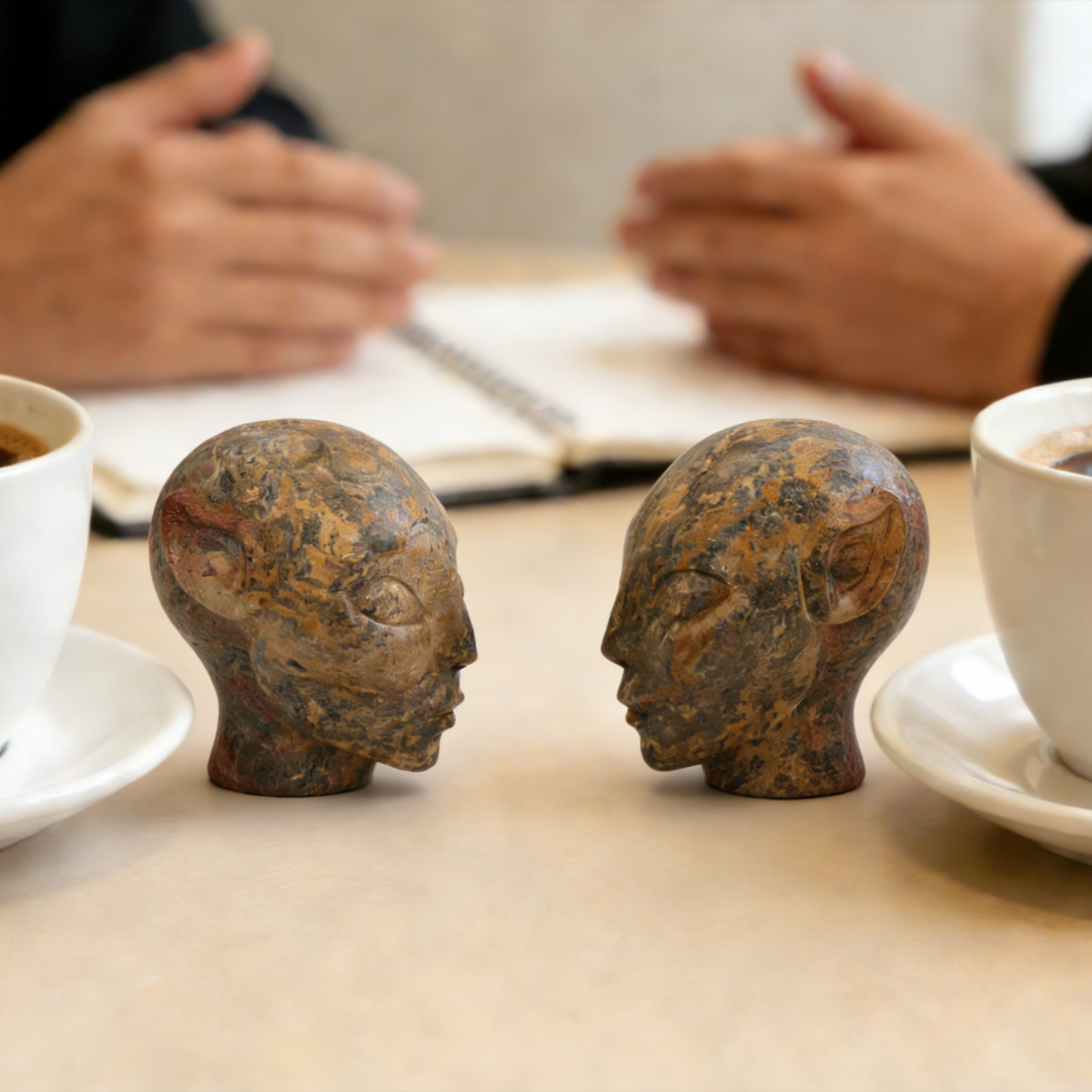 2 Inch Leopard Skin Jasper Alien Crystal Skull