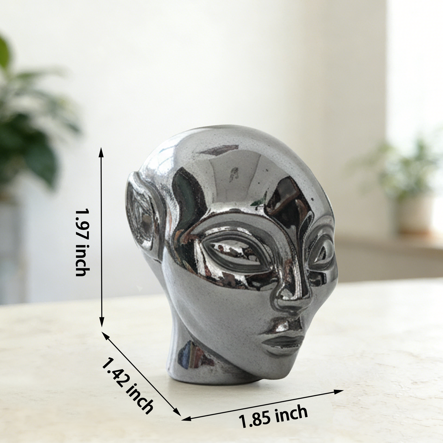 2 Inch Tektite Alien Crystal Skull