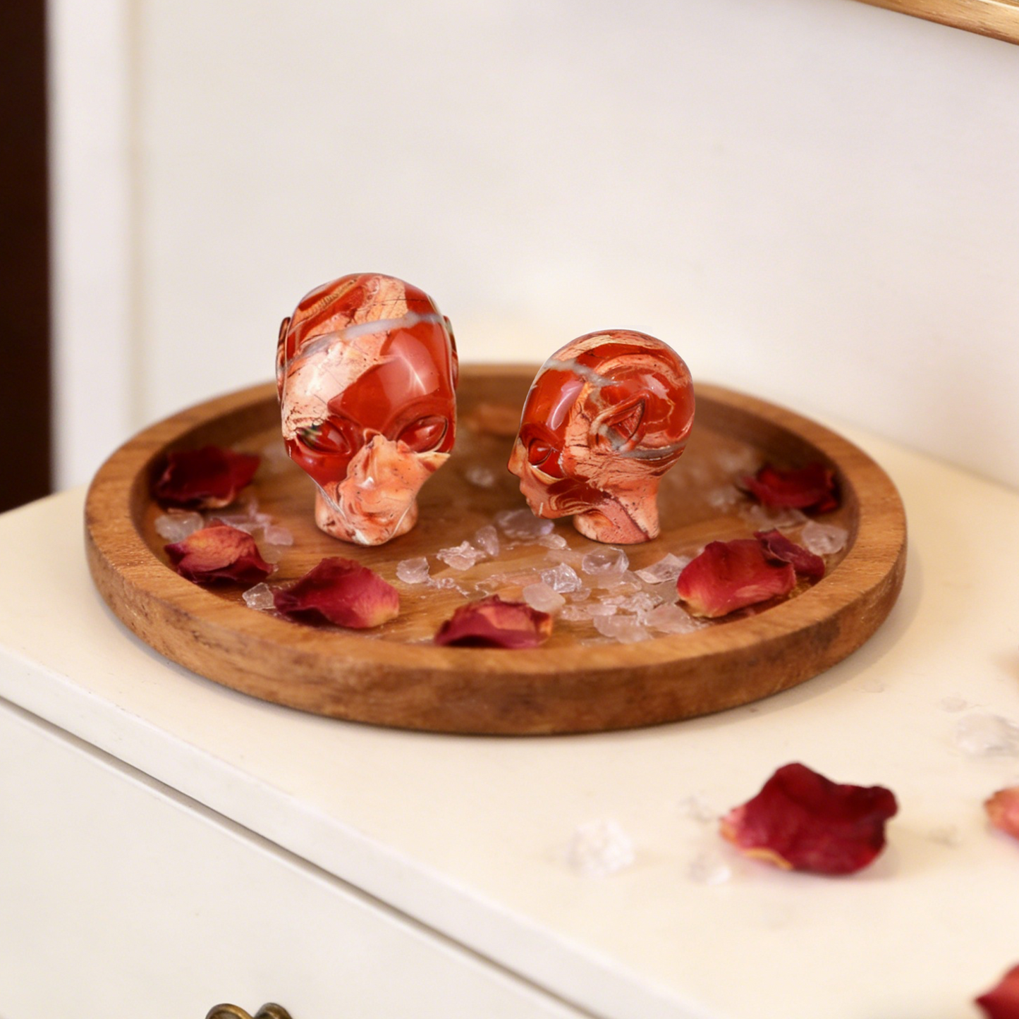 2 Inch Red Jasper Alien Crystal Skull