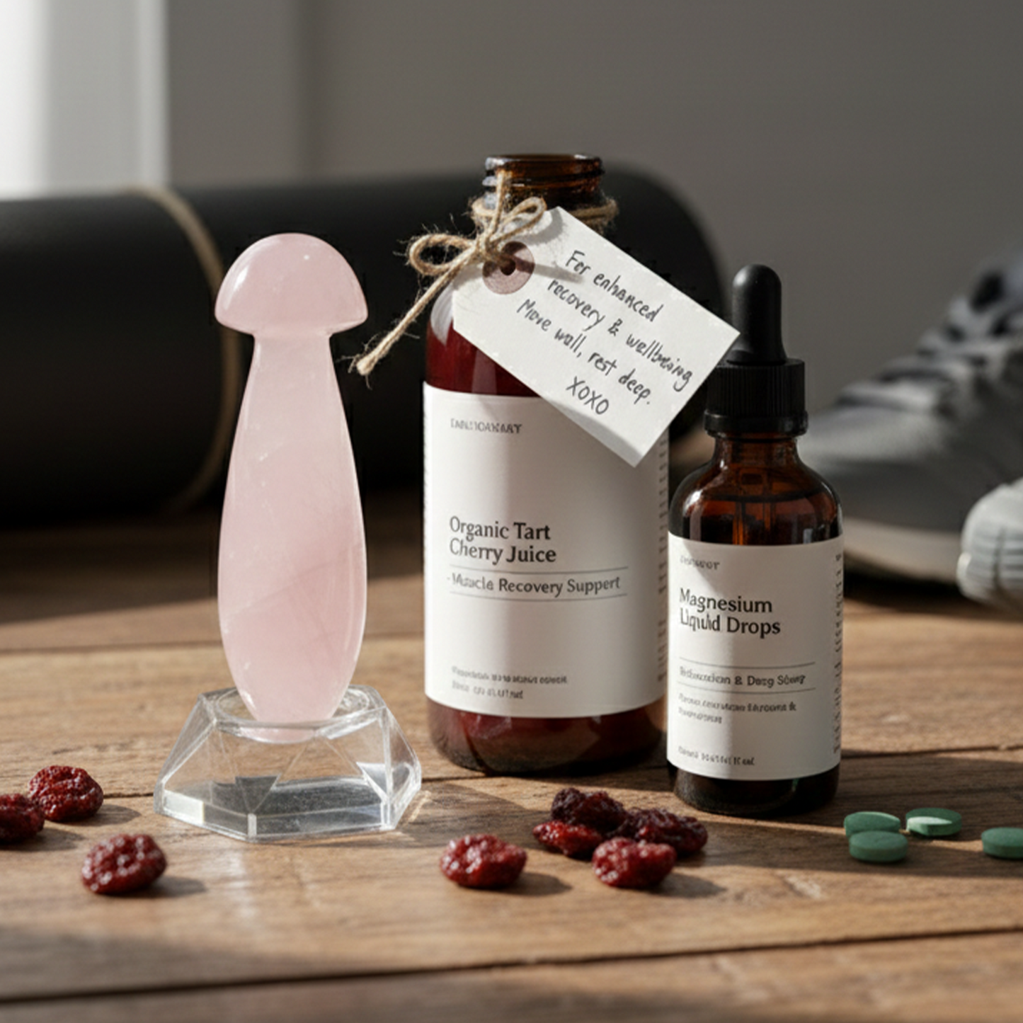 Rose Quartz Mushroom Acupressure Tool – Natural Healing Stone