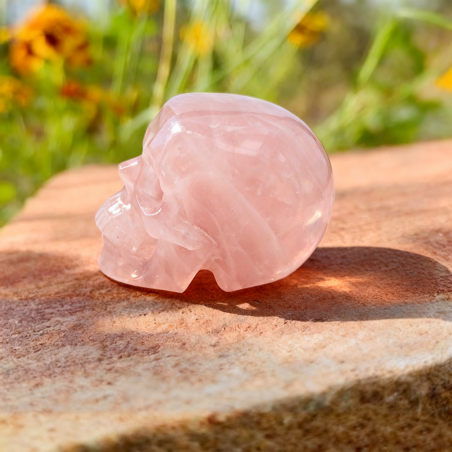 2 inch Rose Quartz Crystal Skull