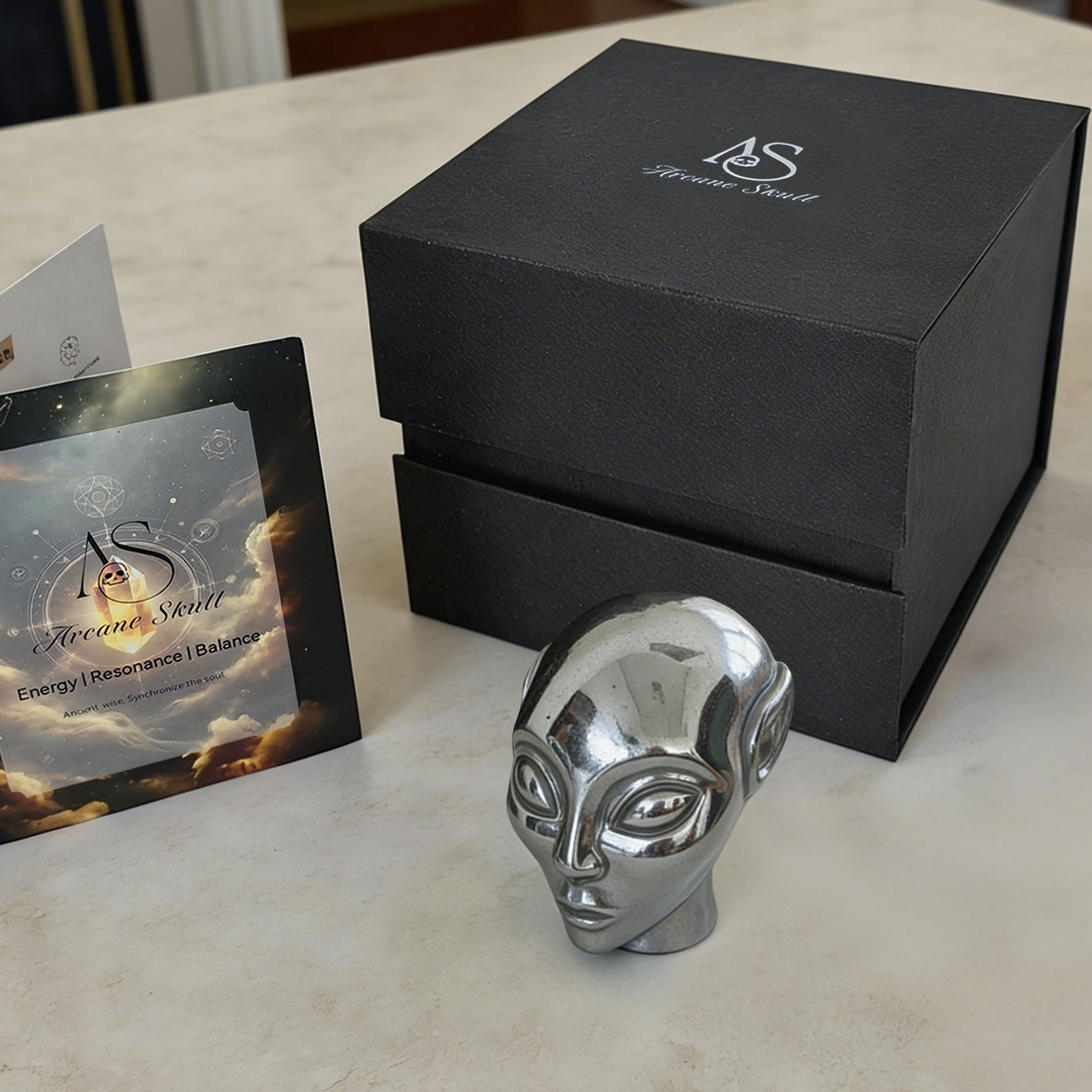 2 Inch Tektite Alien Crystal Skull