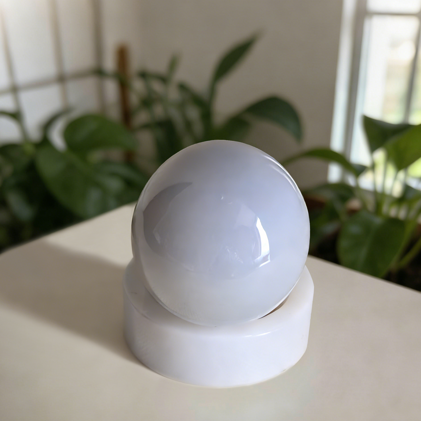 Blue Chalcedony Crystal Egg – Natural Gemstone Decor