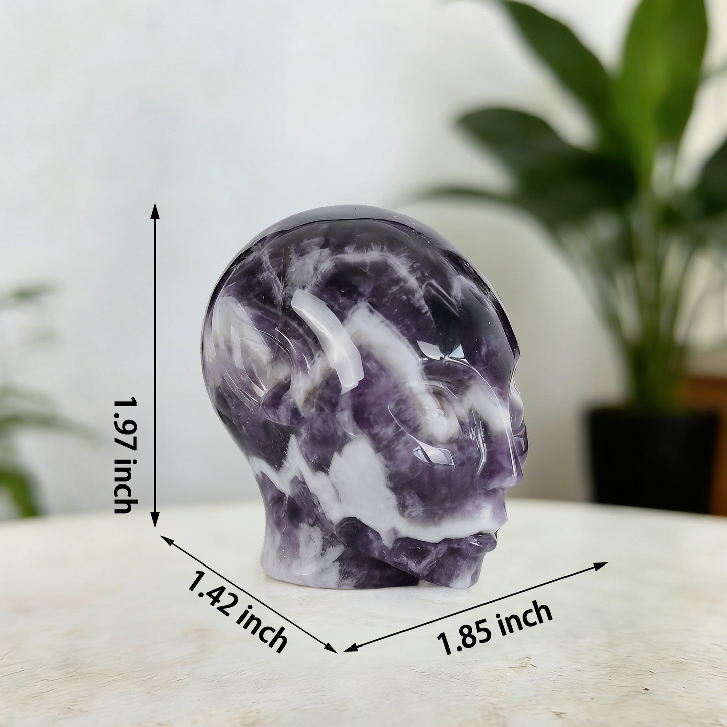 2 Inch Dream Amethyst Alien Crystal Skull
